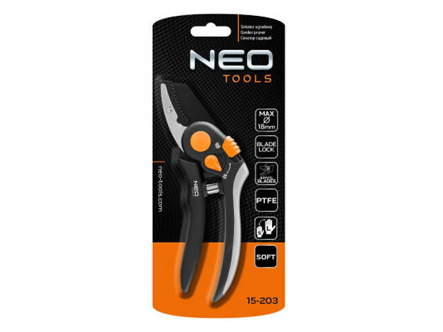 Секатор Neo Tools контактний, d різу 18мм, 200мм, 240г (15-203) - Фото 5