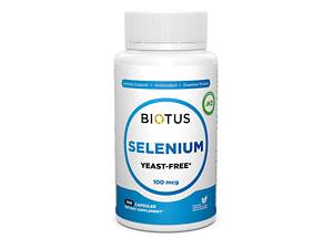 Селен, Selenium, Biotus, без дрожжей, 100 мкг, 100 капсул