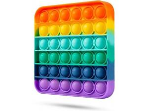 Сенсорная игрушка PopAr Pop It Нажми пузырь антистресс квадрат Multicolored