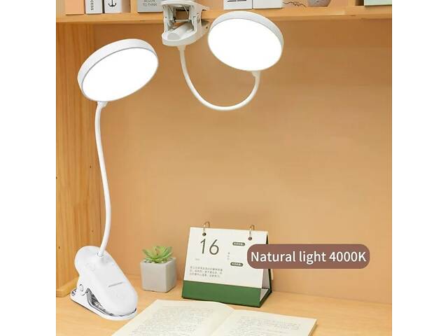 Сенсорна настільна лампа з прищіпкою за стіл 3 режими - Фото 3