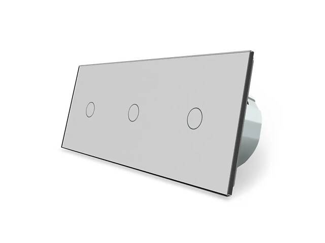 Сенсорний диммер 3 сенсора (1-1-1) Livolo сірий скло (VL-C701D/C701D/C701D-15) - Фото 6