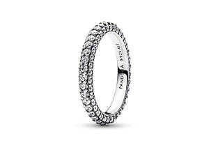 Серебряное кольцо Pandora 'Ряд паве' 52