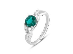 Серебряное кольцо SilverBreeze с аквамарином nano 1.183ct фианитами (2141334) 17