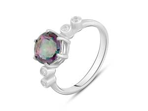 Серебряное кольцо SilverBreeze с мистик топазом 1.85ct (2118718) 18
