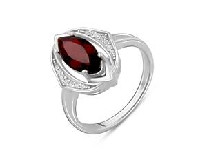 Серебряное кольцо SilverBreeze с натуральным гранатом 1.403ct (2095538) 17.5