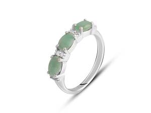 Серебряное кольцо SilverBreeze с натуральным изумрудом 1.589ct фианитами (2140696) 17.5