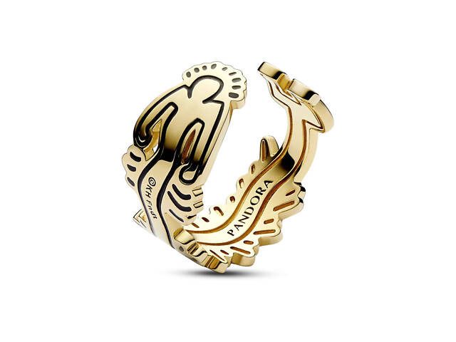 Серебряное кольцо 'Волнистая фигура' 162226C01 50 - Фото 1