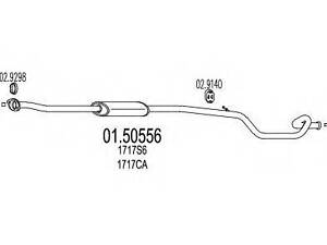 Середня частина вихлопної системи (Резонатор) MTS 0150556 на PEUGEOT 206 SW (2E/K)