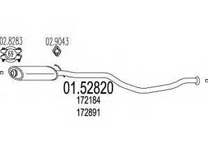 Средняя часть выхлопной системы (Резонатор) MTS 0152820 на PEUGEOT 405 (15B)