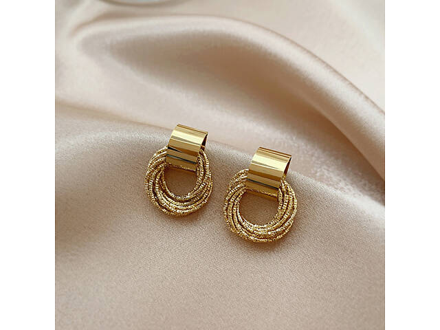 Сережки жіночі Кільця 12076 2 шт - Фото 1