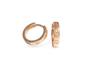 Серьги-конго из красного золота S-0271