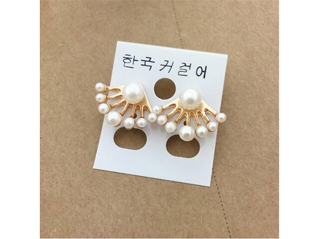 Серьги позолоченный с (Пусетты) 1 - Фото 5