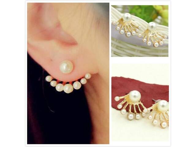 Серьги позолоченный с (Пусетты) 1 - Фото 4