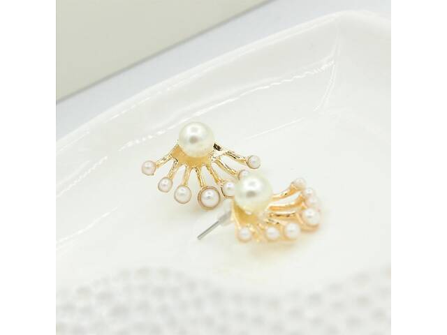 Серьги позолоченный с (Пусетты) 1 - Фото 3