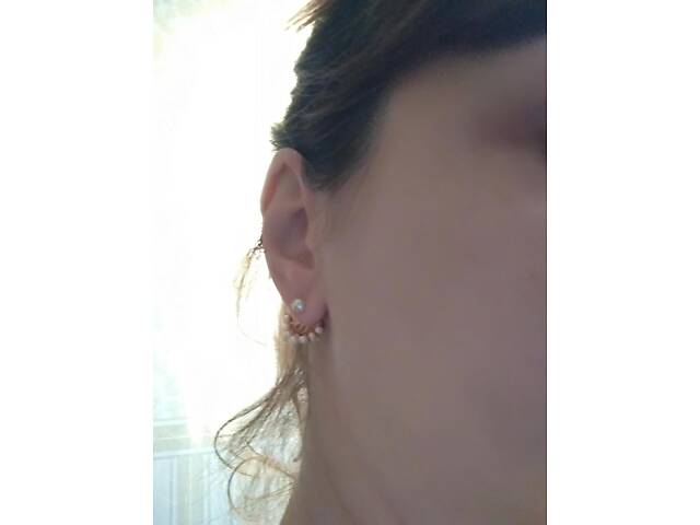 Серьги позолоченный с (Пусетты) 1 - Фото 7