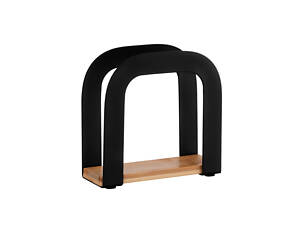 Серветниця ARDESTO Midori 12х4.5х12см, метал, бамбук, чорна (AR0911BB)