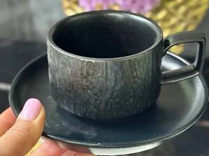 Сервіз кавовий OLens Чорний обеліск 101-0501 190 мл 8 предметів чорний