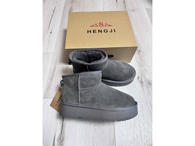 Сірі уггі платформа, натуральна замша 40,41р код 3128 - Фото 3