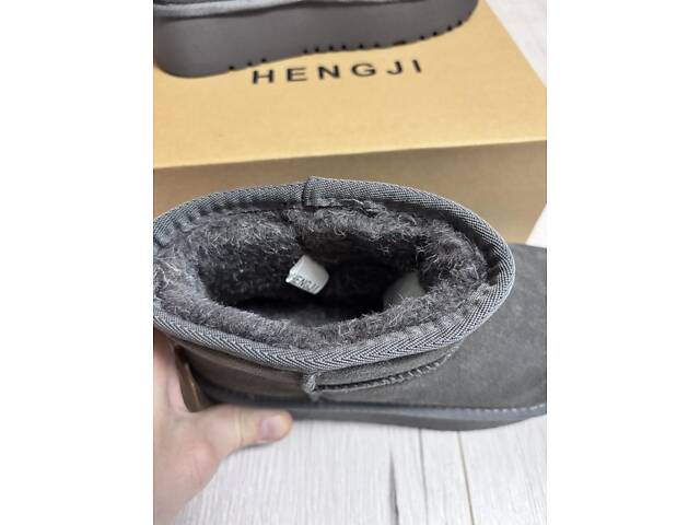 Сірі уггі платформа, натуральна замша 40,41р код 3128 - Фото 5