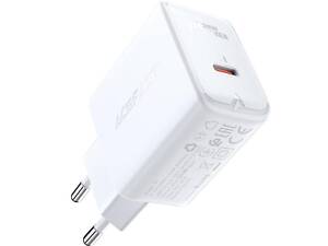 Сетевое зарядное устройство для ACEFAST A1 PD20W single USB-C charger White yL.