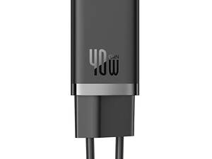 Сетевое зарядное устройство для Baseus GaN5 Pro Fast Charger C+C 40W EU Black yL.