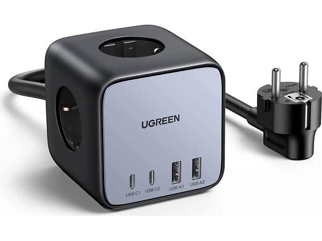Мережевий зарядний пристрій UGREEN CD268 65W DigiNest Cube (2C2A) (UGR-60113) yL. - Фото 1