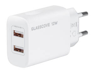 Сетевоe зарядное устройство Glasscove TC-012A 2.4A 12W 2xUSB White (3_00662)