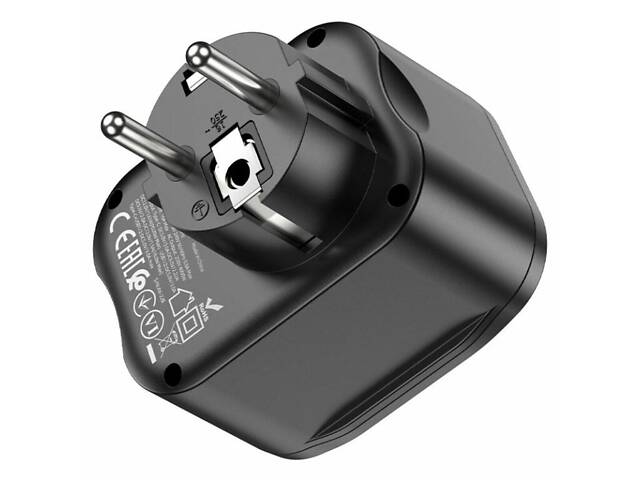 Сетевое зарядное устройство HOCO NS3 Multifunctional socket(including 1C2A PD20W fast charge) Black yL. - Фото 2