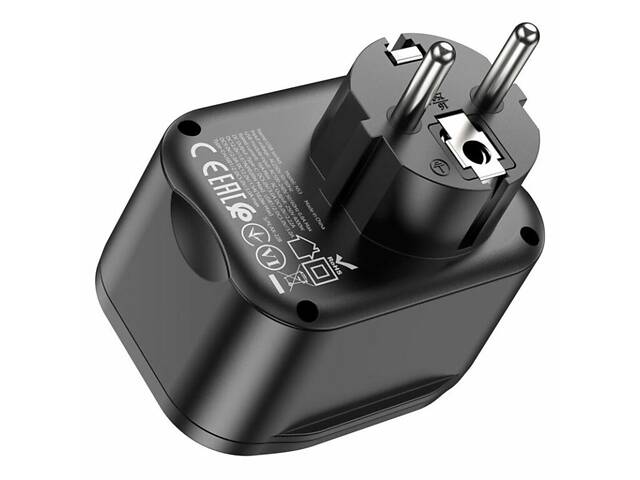 Сетевое зарядное устройство HOCO NS3 Multifunctional socket(including 1C2A PD20W fast charge) Black yL. - Фото 3