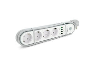 Сетевой фильтр LDNIO SE4432, 4 Розетки + 4 USB, 2 м, сечение 3х0,75мм, White, Box