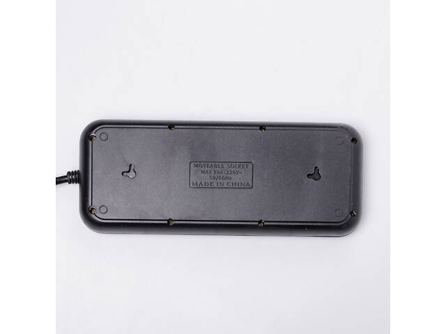 Мережевий фільтр 2.8 м подовжувач на 8 розеток з 3 USB 1 Type-C та кнопкою відключення F20U Чорний HP-5-28 - Фото 4