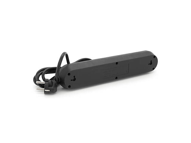 Сетевой фильтр F04U, 4 розетки EU + 3 USB, 1.5 м, сечение 3х0,75мм, 2500W, Black, Box - Фото 2