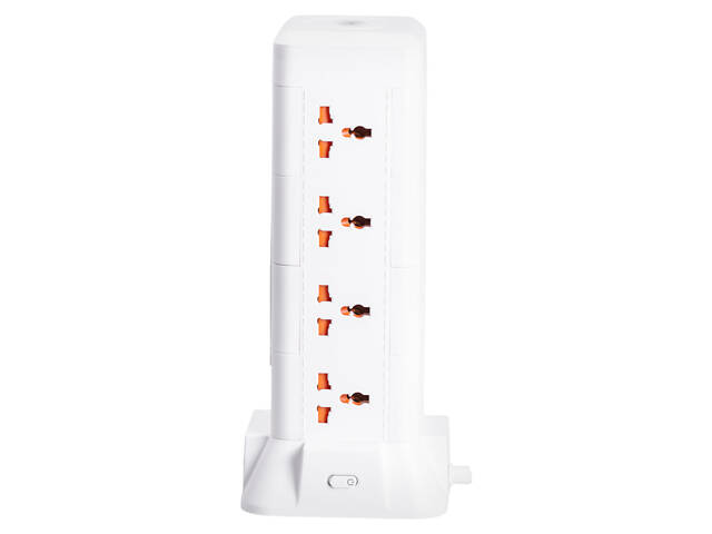Мережевий фільтр подовжувач 2.8 м з лампою на 12 універсальних розеток з 2 USB, 1 Type-C, бездротова зарядка HP-5-9MF - Фото 6