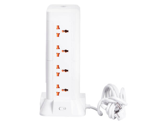 Мережевий фільтр подовжувач 2.8 м з лампою на 12 універсальних розеток з 2 USB, 1 Type-C, бездротова зарядка HP-5-9MF - Фото 9