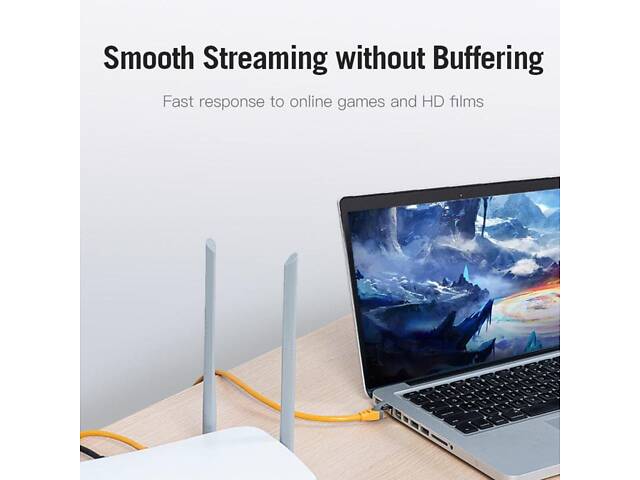 Сетевой кабель Vention Cat.6A SFTP Patch Cable 1.5M Yellow yL. - Фото 4