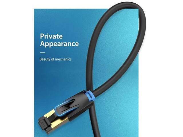 Мережевий кабель Vention Cat.8 SFTP Patch Cable 2M Black (IKABH) yL. - Фото 6