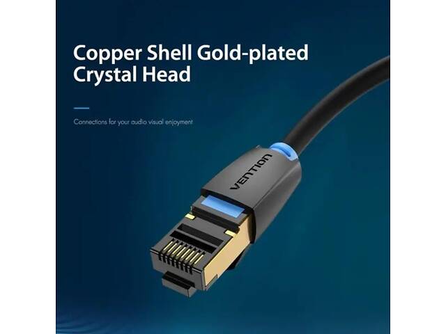 Мережевий кабель Vention Cat.8 SFTP Patch Cable 2M Black (IKABH) yL. - Фото 8