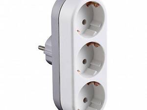 Мережевий трійник із заземленням 3місця 16A [4260642638368] EE-3-16A EUROELECTRIC