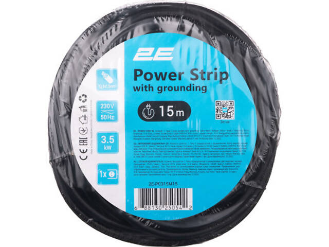 Мережевий подовжувач 2E 2E-PC315M15 - Фото 4