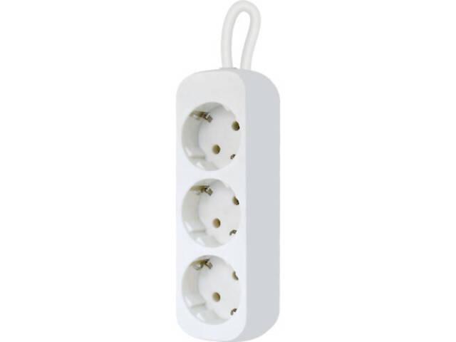 Мережевий подовжувач Defender E330 3.0 m 3 розетки white (99222) - Фото 2