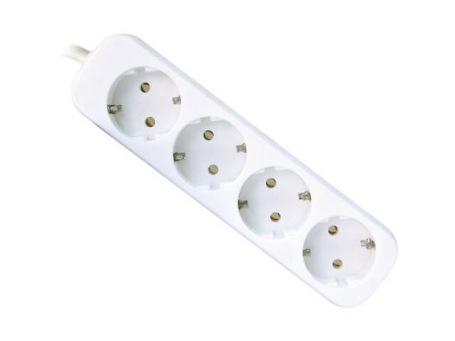 Мережевий подовжувач Defender E450 5.0 m 4 роз white (99227) - Фото 1