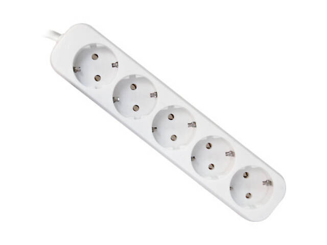 Мережевий подовжувач Defender E518 1.8 m 5 розеток white (99229) - Фото 1