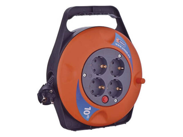 Мережевий подовжувач EMOS котушка 4 розетки, 10 м (P19510) - Фото 1