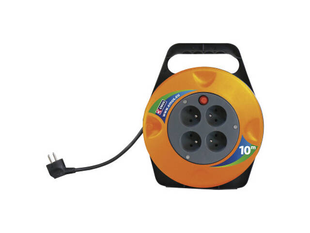 Мережевий подовжувач EMOS котушка 4 розетки, 10 м (P19510) - Фото 5