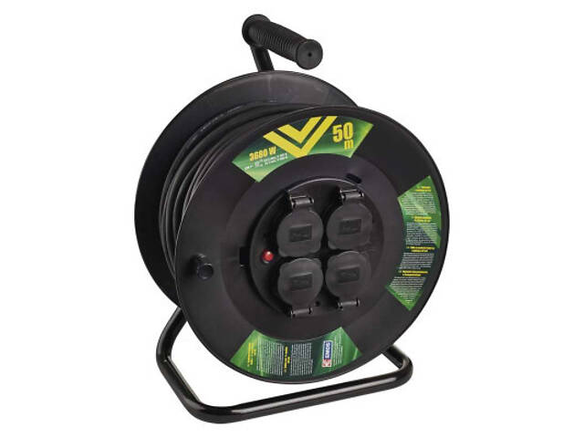Мережевий подовжувач EMOS котушка 4 розетки, 50 м (P08250) - Фото 3