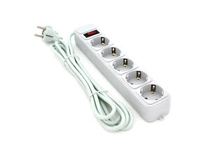 Сетевой удлинитель Gembird SP5, 220В 10А, 5 розеток, 4.5 м, Gray, Q30