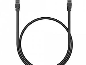 Мережевий інтернет кабель для роутера XO GB007 High-Speed LAN RJ45 1м - Black