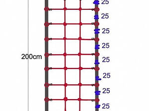 Сетка для лазанья c S-Hook, 0,75 * 2 м. краcная