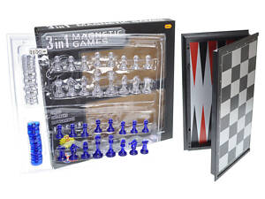 Шахмати магнітні 3в1, в коробці 8703 р.32*3,5*32см