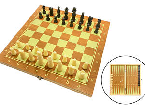 Шахи дерев'яні 3-в-1 350мм (80233)